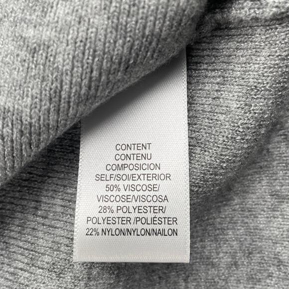 WAYF Sweater Womens L Gray Off Shoulder Ribbed Knit Top Minimalist Soft Capsule - Picture 6 of 9